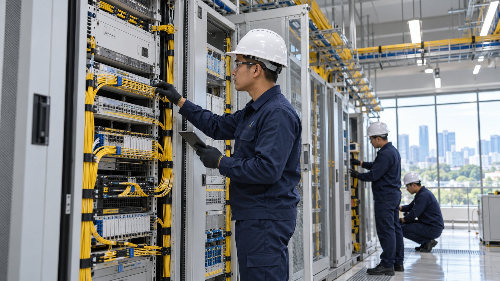 Cable ladder installation for transport equipment — illustrative image