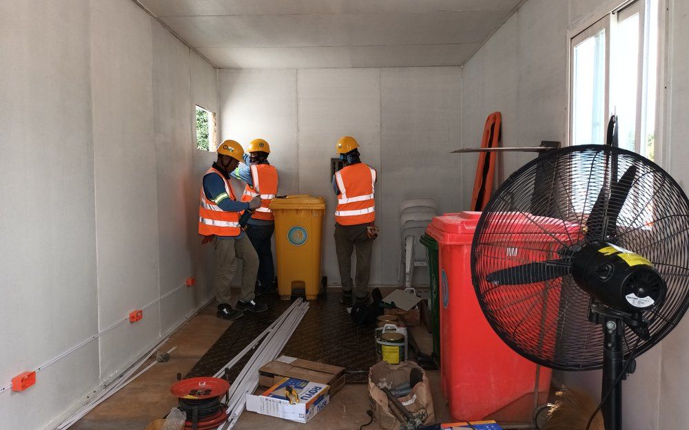 Equipment room fit-out at a depot